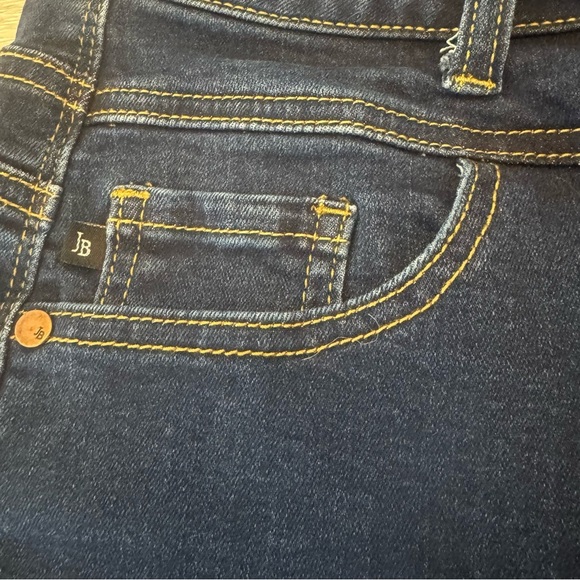 Judy Blue | Red Gingham Cuff Hi-Rise Dark Wash Button Fly Shorts Size Large - Picture 9 of 9